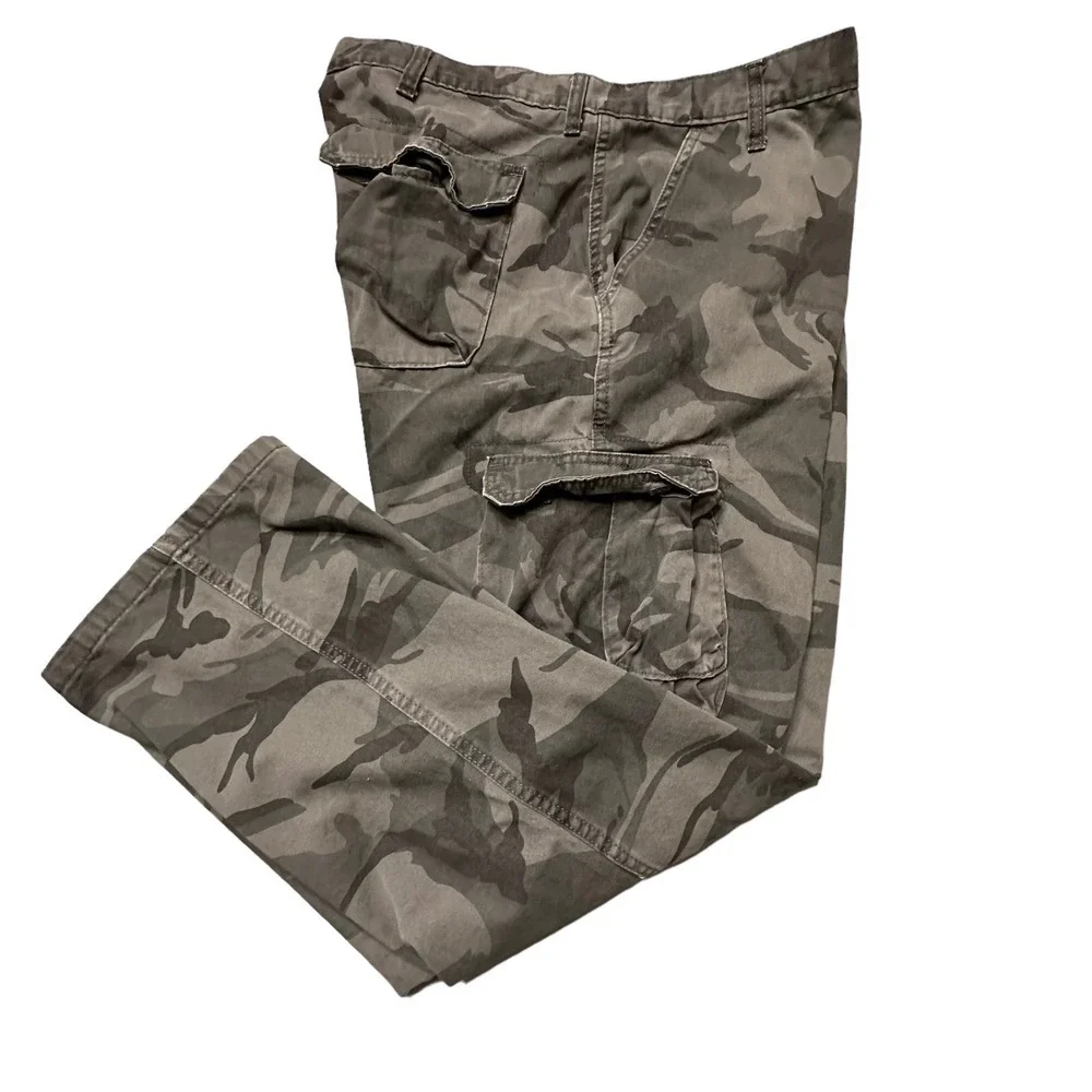 Wrangler 42x30 Camo Cargo Pants Military‎ Style Utility Camouflage Hunting